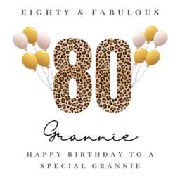 Personalised Grannie 80Th Birthday Candle Gift Hamper Card Cards W - thumbnail 4