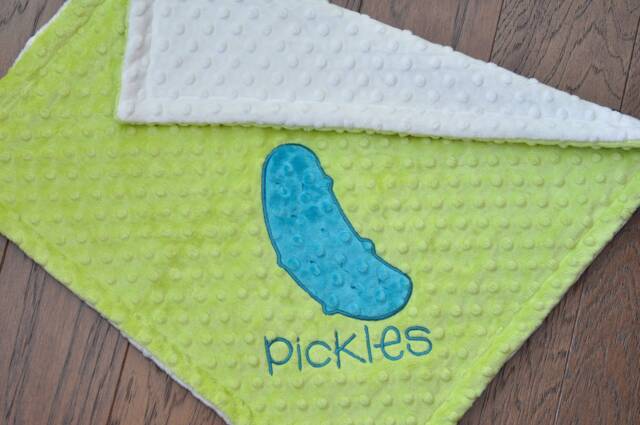Personalized Baby Minky Blanket-Pickle Blanket-Sailboat Baby Blanket - image 1