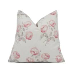 Colefax & Fowler - Bowood Pink/Grey Linen Union Classic Iconic Floral Cushion Cover Handmade Throw Pillow Designer Home D??cor - thumbnail 1