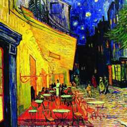 Van Gogh Print Cafe Terrace At Night Photo Art With Passe-Partout - thumbnail 2