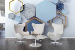 3D Hexagon Wallpaper, Geometric Marble Wall Mural, Peel & Stick - thumbnail 1