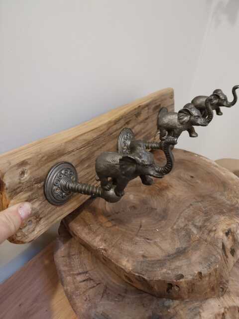 Handmade Upcycled Coat Hanger Elephant Wall Decoration - image 1