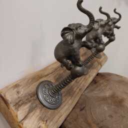 Handmade Upcycled Coat Hanger Elephant Wall Decoration - thumbnail 4