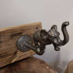 Handmade Upcycled Coat Hanger Elephant Wall Decoration - thumbnail 3