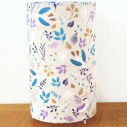 Tube Lamp Or Wall Sconce With Leaves & Birds in Beige, Romantic Shabby Chic Decor, Birthday Christmas Gift Idea - thumbnail 4