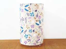 Tube Lamp Or Wall Sconce With Leaves & Birds in Beige, Romantic Shabby Chic Decor, Birthday Christmas Gift Idea - thumbnail 1