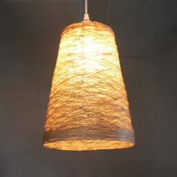 Rustic Hemp Rope Pendant Light - Natural Fiber Lampshade - thumbnail 2
