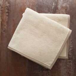 Beige Velour Hand Towels Egyptian Cotton Set Of 2 - thumbnail 2