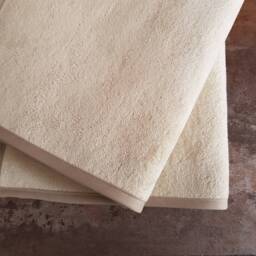 Beige Velour Hand Towels Egyptian Cotton Set Of 2