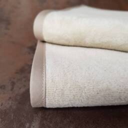 Beige Velour Hand Towels Egyptian Cotton Set Of 2 - thumbnail 3