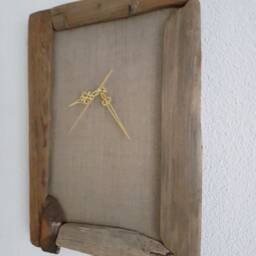 Wall Clock Made Of Driftwood - Natural Canvas - thumbnail 4