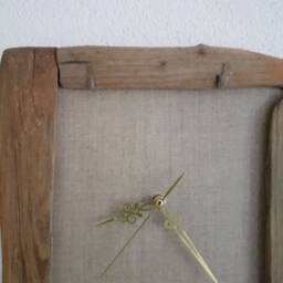 Wall Clock Made Of Driftwood - Natural Canvas - thumbnail 3