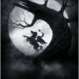Headless Horseman Halloween Moon Large Canvas Art Print Gift A0 A1 A2 A3 A4 - thumbnail 2