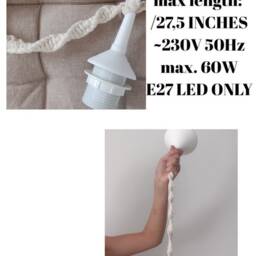 Airplane Nursery Lamp Shade Macrame Aircraft, Clouds Decor - thumbnail 4