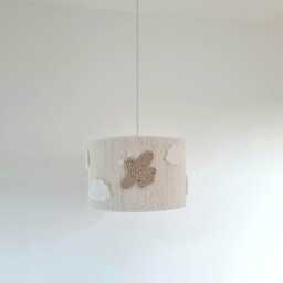Airplane Nursery Lamp Shade Macrame Aircraft, Clouds Decor - thumbnail 3