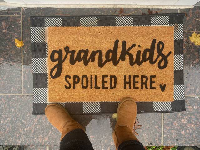 Grandkids Spoiled Here Doormat, Grandparent Gift, Gift Idea