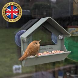 Small Glass Window Mounted Bird Feeder Station With Strong Suction Pads - thumbnail 1