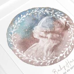 Framed Watercolour Baby Scan Print Art, Frame, Shower Gift, Ultrasound Photo, Mothers Day Gift From Bump - thumbnail 3