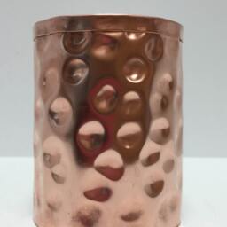 Hammered Copper Business Card Holder & Pencil Set - thumbnail 2