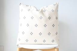 Gray Tribal Hemp Hand Woven Natural Dye Color Hmong Lumbar Pillow Cover - thumbnail 1