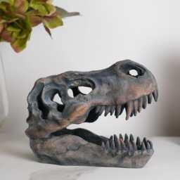 Small T-Rex Tabletop Sculpture Textured Natural Or Hand-Gilded Gold - thumbnail 2