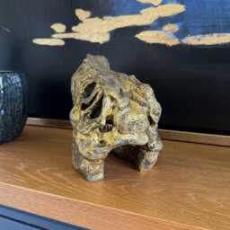 Small T-Rex Tabletop Sculpture Textured Natural Or Hand-Gilded Gold - thumbnail 4