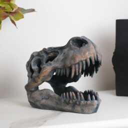 Small T-Rex Tabletop Sculpture Textured Natural Or Hand-Gilded Gold - thumbnail 3