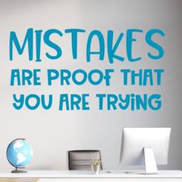 Mistakes Quote - Wall Decal - Are Proof You Trying Classroom Decal Math - Class Quote - thumbnail 2