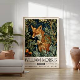 William Morris Print, Exhibition Poster, Kew Gardens London Vintage Wall Art, Fox Art - thumbnail 2