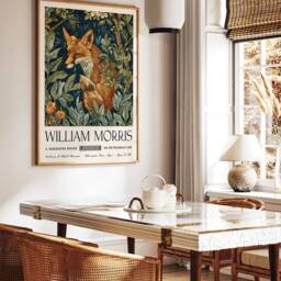 William Morris Print, Exhibition Poster, Kew Gardens London Vintage Wall Art, Fox Art - thumbnail 3