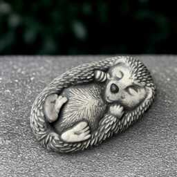 Concrete Hedgehog Statue Stone Figurine Outdoor Animal Sculpture Cement Wildlife Ornament Handmade Front Door Decor - thumbnail 2