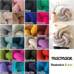 Beige Boucle Knot Cushion For Neutral Minimalist Home Decor, Cozy Round Throw Pillow Gift - thumbnail 4