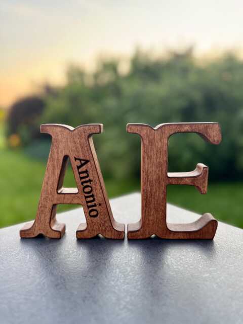 6'' Personalized Free Standing Wooden Letter For Christmas Gifts, Nursery, Baby Shower, Weddings, Home Decor, Kid's Room Decor - image 1
