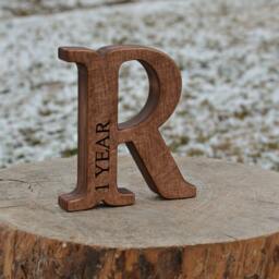 6'' Personalized Free Standing Wooden Letter For Christmas Gifts, Nursery, Baby Shower, Weddings, Home Decor, Kid's Room Decor - thumbnail 3