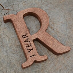 6'' Personalized Free Standing Wooden Letter For Christmas Gifts, Nursery, Baby Shower, Weddings, Home Decor, Kid's Room Decor - thumbnail 2