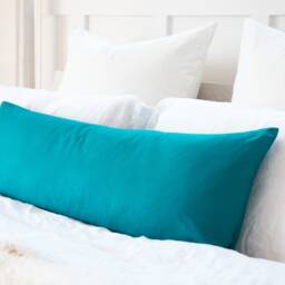 Teal Sateen Body Pillow Cover Long Maternity Support - thumbnail 3