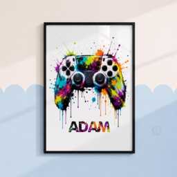 Personalised Gamer Print - Boys Bedroom Name Decor, Gaming Gift, Teen Room Wall Art - thumbnail 3