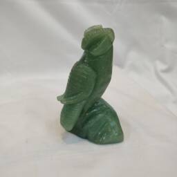 Green Jade Owl Sculpture Elegant Home Decor Living Room Shelf Display Decoration Piece - thumbnail 4
