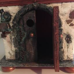 School House Spirit - Angel House.mixed Media By Tazz. Created To Let Your Angels Know They Are Welcome.genuine Angelite Bead Included - thumbnail 4
