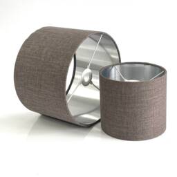 New Hq Luxury Linen Fabric Lamp Shade Pendant Light Slate Grey Look Upholstery - thumbnail 2