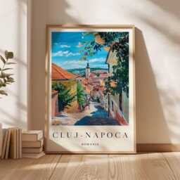Cluj-Napoca Poster Romania Travel Print, Transylvania Wall Art - thumbnail 3