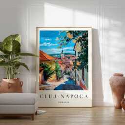 Cluj-Napoca Poster Romania Travel Print, Transylvania Wall Art - thumbnail 2
