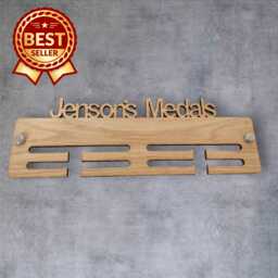 Personalised All Medals Medal Hanger - Wood Colours, Custom Name & Colour - thumbnail 1