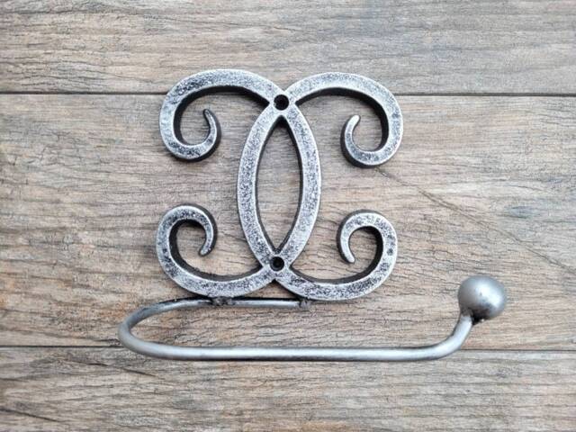 Toilet Paper Holder, Contemporary Modern Transitional Bathroom Hardware Wrought Iron Decor Euro Style Bath Fixture - image 1