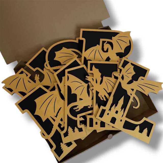 Wooden Dragon Name Sign - Personalised Plaque Custom Decor Theme Nursery Wall Art - image 1