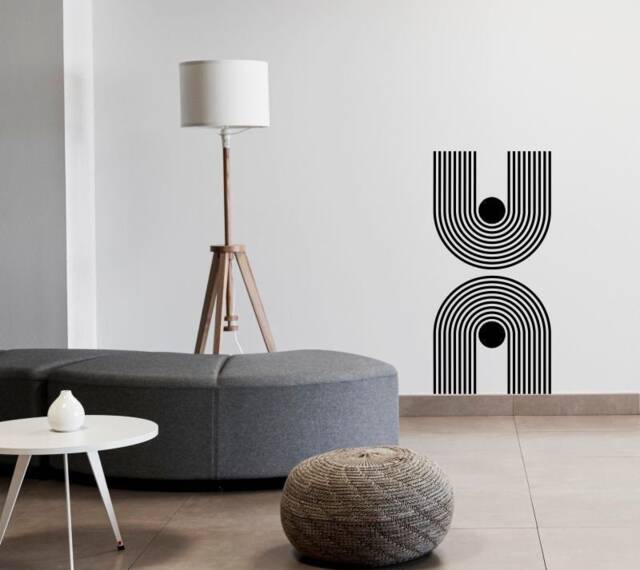 Sale Abstract Geometric Circles Wall Decal Living Room Decor - image 1
