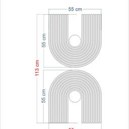 Sale Abstract Geometric Circles Wall Decal Living Room Decor - thumbnail 2