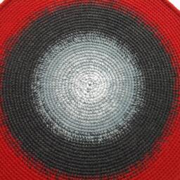Handmade Wool Round Rug Modern Crochet Carpet, Custom Colors - thumbnail 4