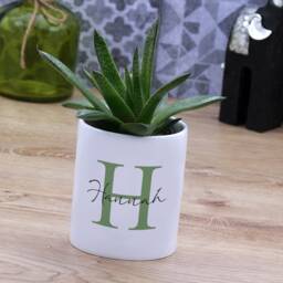 Elegant Initial Name Plant Pot - Personalised Gifts For Teachers Dispatched Next Working Day - thumbnail 2