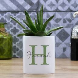 Elegant Initial Name Plant Pot - Personalised Gifts For Teachers Dispatched Next Working Day - thumbnail 1